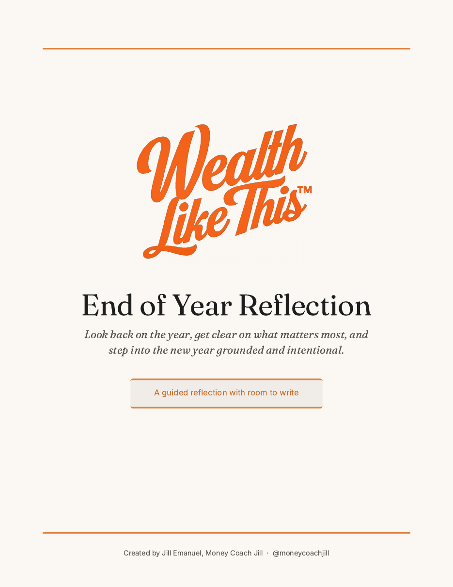 End of Year Reflection guide cover